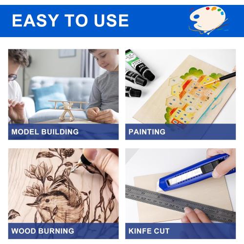 18 Pack 12x24x1/8 Inch Basswood Sheets, Large Size Basswood for Laser Cutting & Engraving, Plywood Wood Board Unfinished Wood Sheets for Crafts, DIY Architectural Models, Wood Burning and Painting.