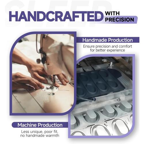 Mavogel Cotton Sleep Eye Mask - Updated Design Light Blocking with Adjustable Nose Bridge, Soft and Comfortable Night Eye Mask for Men Women, Eye Blinder for Shift Work, Includes Travel Pouch, Grey