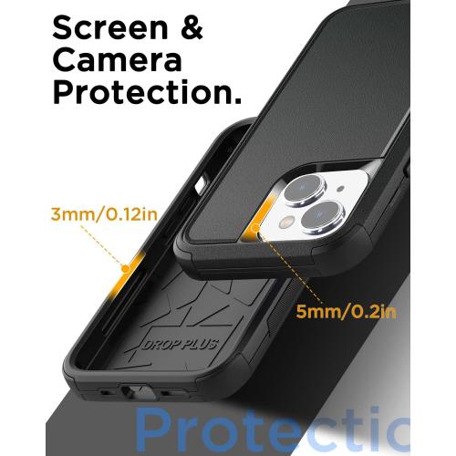 AICase for iPhone 14 Case(6.1) Case,Heavy Duty 3-Layer Rugged Pocket-Friendly Phone Case,Durable Military Grade Protection Shockproof/Drop Proof/Dust-Proof Protective Cover for iPhone 14 Case 6.1