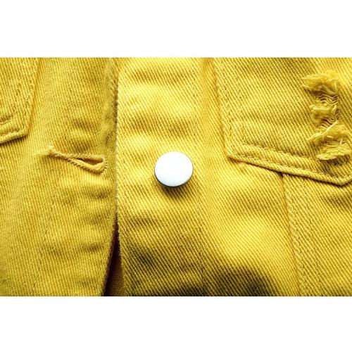 Size 3XL CURRENT Women's Casual Denim Waistcoat Slim Fit Frayed Sleeveless Jacket Ripped Tops with Pockets