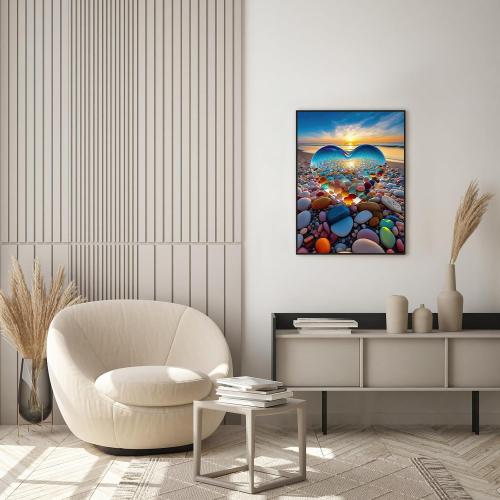 Jigsaw Puzzles for Adults 1000 Pieces, Love Pebbles Beach Puzzle, Impossible Difficult Hard Fun 1000 Piece Jigsaw Puzzles for Adults