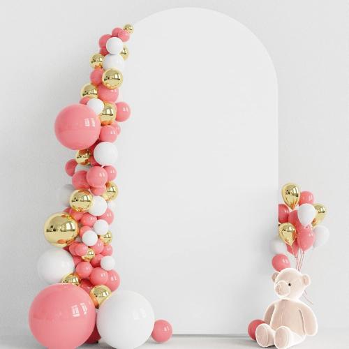 7.2FT Arch Backdrop Cover White Arch Covers Strethy Backdrop | Spandex Fitted Balloon Arch Cover Round Top Chiara Backdrop Cover for Wedding Birthday Party Ceremony Baby Shower Decor