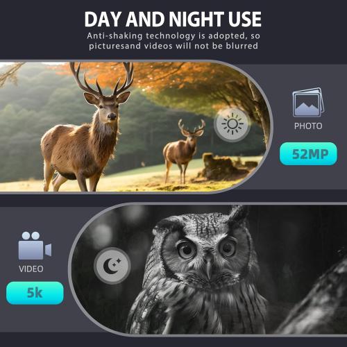 Size 32GB Night Vision Goggles 5K Infrared Binoculars 4 Large Screen Night Vision Binoculars for Adults, 10x Zoom Digital Night Vision with WiFi 32GB Memory Save Photo and Video