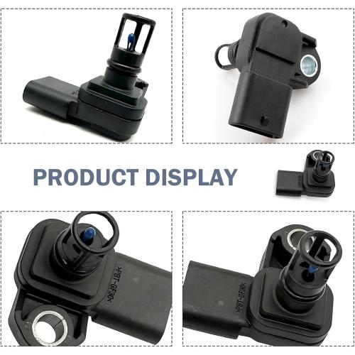 Shakas Manifold Absolute Pressure Map Sensor, Automotive Intake Pressure Sensor, Retrofit Replacement OEM #12681993 12670600 12707766 5S15725 Part, Compatible with GMC Chevrolet (Black)