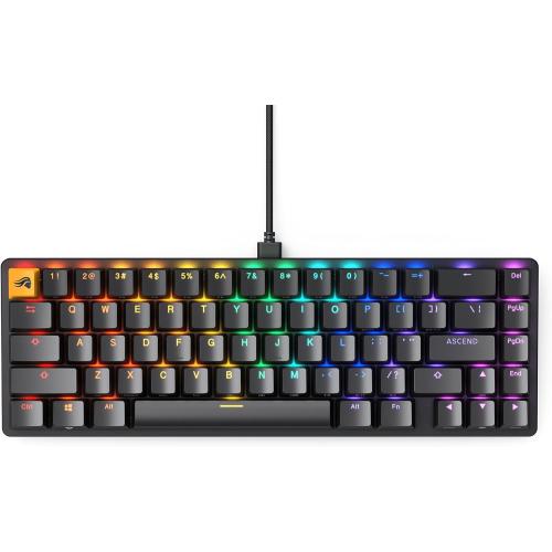 GLORIOUS Gaming Keyboard - GMMK 2 - TKL Hot Swappable Mechanical Keyboard, Red Switches, Wired, TKL Gaming Keyboard, Compact Keyboard - 65% Percent Keyboard (Black RGB Keyboard) (Renewed)