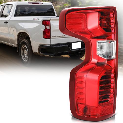 Generic Tail Light Assembly Fit for 2019-2023 Chevy Silverado 1500 2020-2023 Silverado 2500HD 3500HD Replacement Left Driver Side, Red