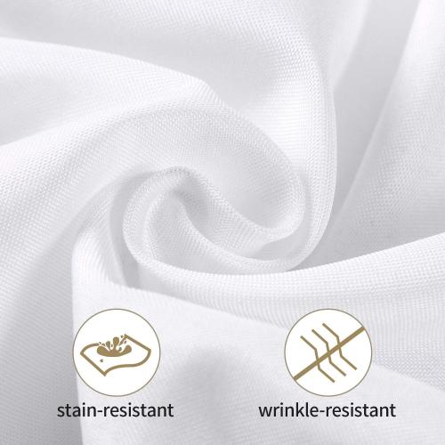 25pcs Polyester Cloth Napkins - 17 x 17 inch White Dinner Washable Napkins with Hemmed Edges for Restaurant/Wedding/Hotel(25,White)