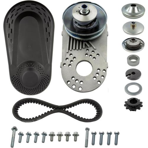 30 Series Torque Converter 3/4 Bore Fit for Predator 212cc Engine CVT Clutch 10T #40/41/420 & 12T #35 Chain Replacement Go Kart Mini Bike Manco Comet TAV2 30-75 Drive Belt Pulley Parts Kit.