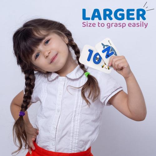 LiKee Alphabet Flash Cards Wooden Letter Puzzle ABC Sight Words Matching Games Counting Board Preschool Educational Montessori Toys for Toddlers Boys Girls 3  Years (36 Cards& 37 Wood Pieces)