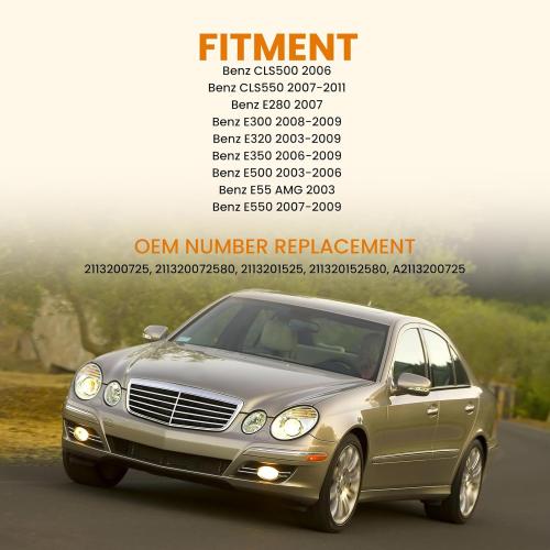 MILLISEC Rear Left Air Spring Bag Compatible with 2006-2011 Benz CLS500/E280/E350/E55 AMG Car Air Springs OEM Replaces# 2113200725, 211320072580