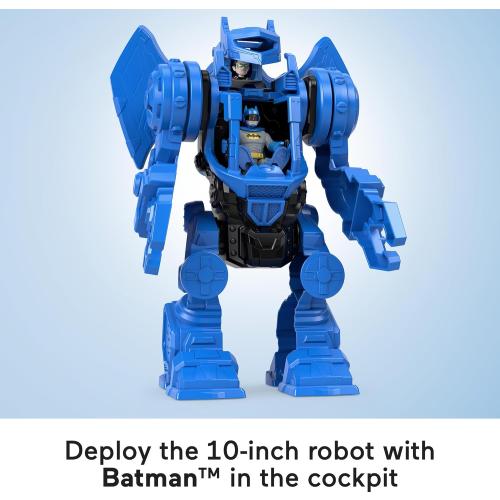 Fisher-Price Imaginext DC Super Friends Batman Toy, Robo Command Center Playset & Figures, Detachable 10-inch Robot for Kids Ages 3  Years