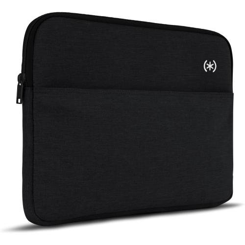 Speck Transfer Pro-Pocket Universal 13-14 Inch Laptop Sleeve with Front Pocket - Durable Protective Case for Laptops and Tablets - Compatible with MacBook Computers - Black/White
