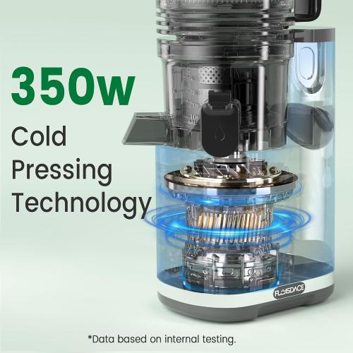 NEEDS CLEANING USED Cold Press Juicer, 6.5 Extra Wide Feed Chute Juicer Machines, 350W Slow Juicer Machines with High Juice Yield for Whole Vegetables & Fruits, BPA Free (Titanium Gray)
