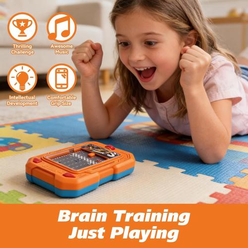 Racing Adventure Car Toy, Pocket-Sized Toddler Travel Toys, Mini Racing & Driving Games with Light and Sounds, Party Favors Birthday Gifts for 3 4 5 6 Year Old Boys Girls
