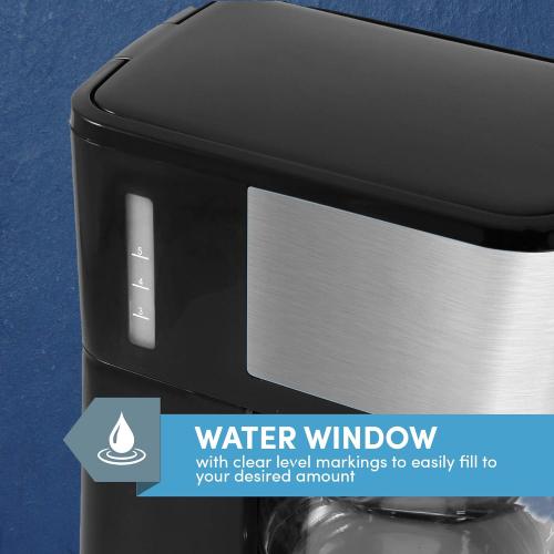 Elite Gourmet EHC9420 Automatic 5-Cup Brew & Drip Coffee Maker with Pause N Serve Reusable Filter, On/Off Switch, Water Level Indicator