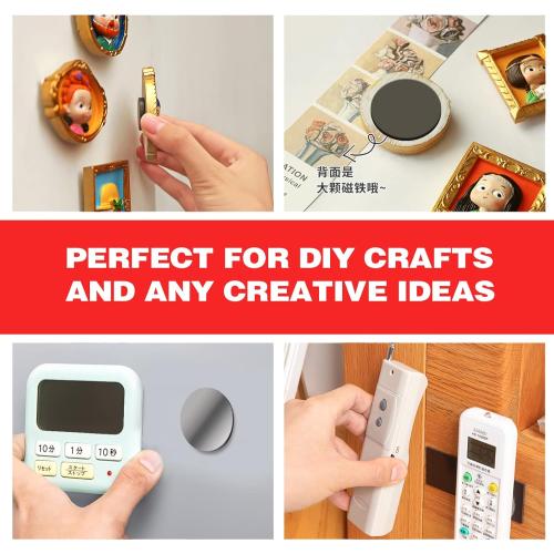 Set of 50 Size Size 25mm Round Small Magnet Dots with Adhesive Backing for Crafts DIY School Office Home Flexible Circle Magnetic Dot with Self Adhesive Alternative to Magnets Tape Sheet 50 PCS 25mm (Diameter 1.0”X 0.08”)