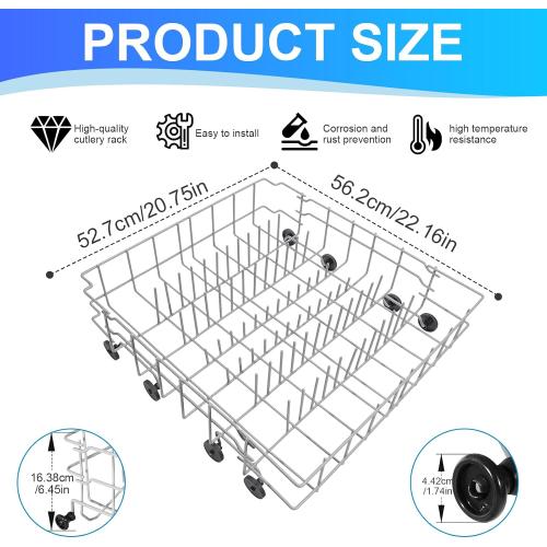 PakaLife 5304535379 Dishwasher Rack Replacement,Dishrack for Kenmore Crosley Frigidaire (5304535379)