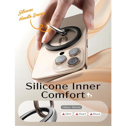LISEN for MagSafe Phone Grip Holder 2025 Upgraded [360° Rotation & Strong Magnet] MagSafe Kickstand iPhone Magnetic Ring for Phone Case, Magnetic Phone Grip for iPhone 17 Pro Max Air 16/15/14/13/12