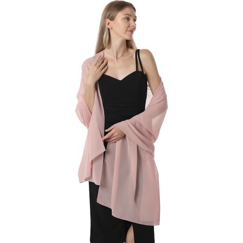 Chiffon Shawls and Wraps for Evening Dresses Women Elegant Soft Scarf Bridal Scarve Wedding Stole