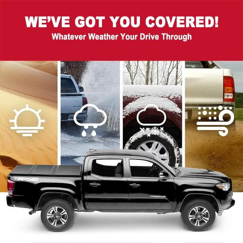 CAPSER 5.5FT Hard Tri-Fold F-150 Tonneau Cover Fits for 2015-2025 Ford F-150 67Inch Truck Bed(incl.F150 Lightning)