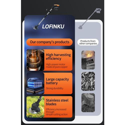 Cordless Weed Wacker,Electric Weed Eater,2 Batteries,Grass Trimmer Cordless,Black-A