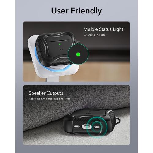 ESR for AirPods Pro 3 Case (2025), Compatible with Airpods Pro 3rd Generation (USB-C Cable), Magnetic Lid, MagSafe Ready, Powerful Drop Protection, Cyber Series, Black