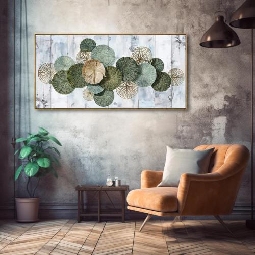 Wall Art Simple Wall Decor Green Canvas Painting Abstract Wall Art for Bedroom Living Room Dining Room Home Office Decor 30x60 with Framed