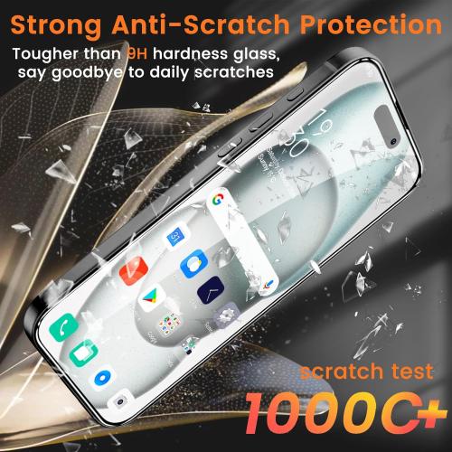 3 Pack Privacy Screen Protector for iPhone 15 Plus 6.7-Inch with 3 Pack Camera Lens Protector, Anti Spy Tempered Glass Film 9H Hardness Case Friendly