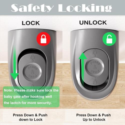 Babepai Retractable Baby Gates Extra Wide | 55 Wide x 38 Tall Dog Gates for Stairs | Indoor/Outdoor Use | Child Gates for Doorways, Deck, Porch, Hallways, Patio - Gray