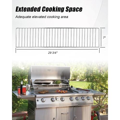 47004 Grill Warming Rack for Bull 30 Gas Grill, Heavy Duty 304 Stainless Steel Grill Replacement Warming Rack Fits for Angus Outlaw Lonestar 4 Burner & Bison Charcoal BBQ Grills