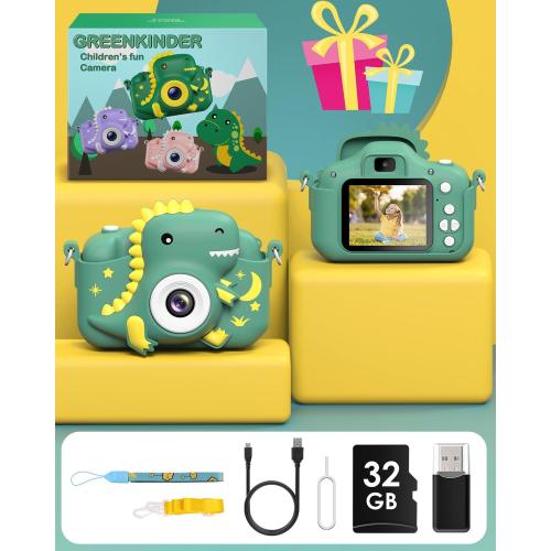 Kids Camera, Toddler Camera for Boys Girls, Toys Gifts for Christmas Birthday Boys Girls Kids 3-9 Year Old Digital Video Camera with 32GB TF Card