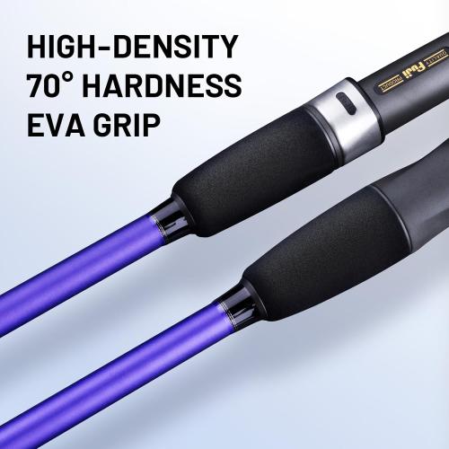 Purple Cruiser Shadow Saltwater Fishing Rod 6' 6'3' 6'6'' Spinning & Casting Rod with Full Fuji A Guides and Fuji Reel Seat for Grouper Amberjack Tuna Cobia Wahoo and Mahi-mahi
