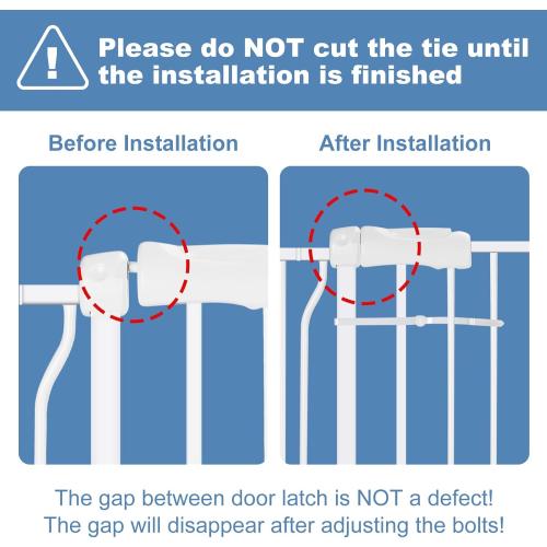Size 57.5-62.2 Color White Extra Wide Baby Gate 57.5-62.2 Pressure Mounted,Child Dog Pet Safety Gates with Walk Through Door for Doorways Stairs No Drilling in Door,White