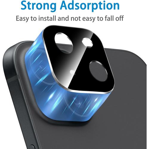 3 Pack Camera Lens Protector for iPhone 14 6.1 & iPhone 14 Plus 6.7, Tempered Glass, Ultra HD, 9H Hardness, Anti-Scratch, Case Friendly, Easy to Install [No Affect on Night Shots]