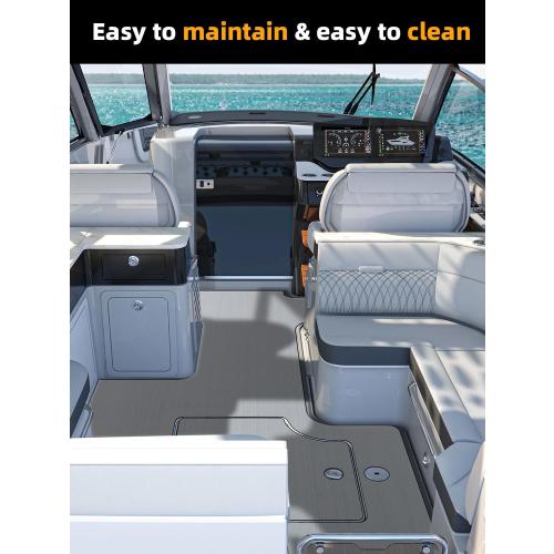 FOCEAN Boat Flooring EVA Foam Boat Decking Marine Flooring Brushed Texture Marine Mats for Jon Boats Bass Boat Kayak RV 94.5 x47.2/ 23.6/15.7