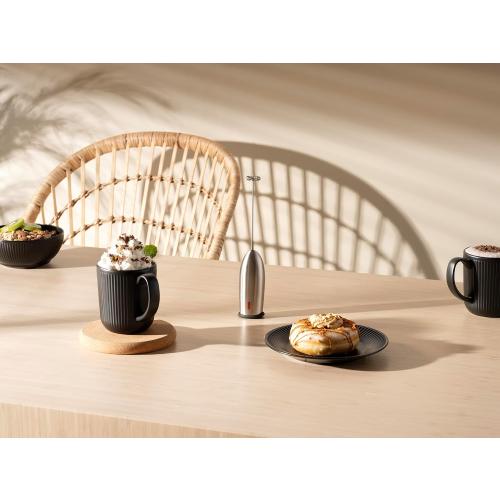 Bodum Schiuma Battery Operated Milk Frother for Coffee, Lattes, Hot Chocolate, Mocha, Cappuccino, Polished Stainless Steel