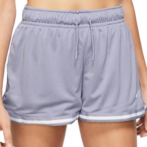 Size Large Color Black and White Nike Women's Sportswear Essentials Mesh Mid-Rise Shorts