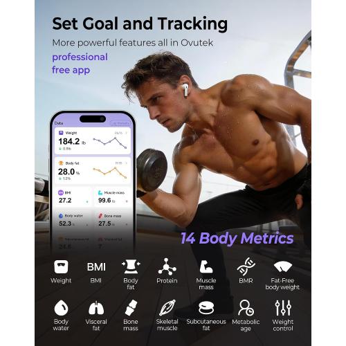 Ovutek Smart Digital Scale for Body Weight, Body Fat and BMI, FSA Eligible