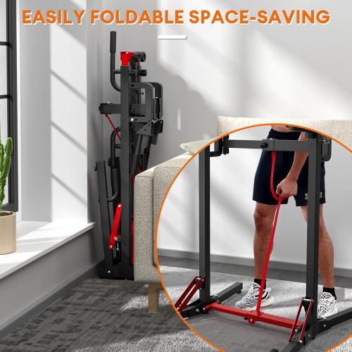 ONETWOFIT Foldable Power Tower Pull Up Bar Station, Multi-Function Adjustable Height Pull Up Dip Station for Home Gym Workout, Strength Training Fitness Equipment, Pull Up Stand 360LBS/Pro 400LBS/Pro Max 600LBS