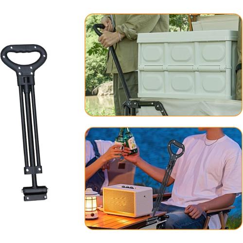 YLHHWVY Folding Wagon Push Handle Wagon Push Handle Attachment Universal 21.3 to 31.1 Long Wagon Handle Adjustable Stroller Handle Outdoor Wheelbarrow Handles for Carts Stroller (Black)