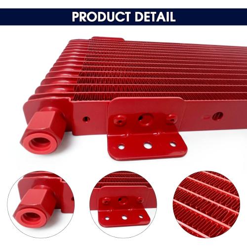 Low Pressure Drop Trans Cooler 40K Transmission Oil Cooler Kit 47391 Compatible with Heavy Duty 40,000 GVW Max including Mounting Hardware, Towing Applications and Advanced Cooling Protection LPD47391