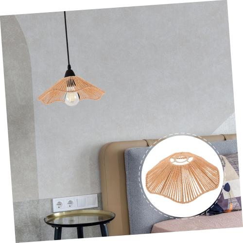 Garneck Stylish Handwoven Lampshade for Table Lamps Minimalist Ceiling Light Cover for Bedroom Living Room and Festival Decor Soft Diffused Lighting for Inviting Atmosphere