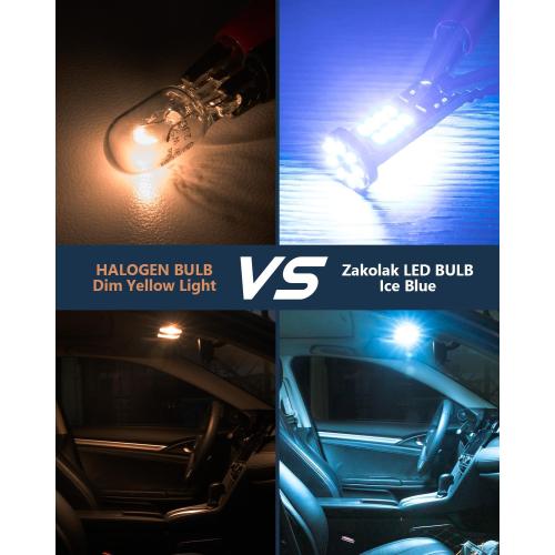 10Pcs 194 T10 168 W5W 2825 LED Bulb, Super Bright LED Car Interior Dome Map Camper RV License Plate Light Bulbs, Upgraded 25-SMD 3014 Chipsets 12V 400LM Ice Blue