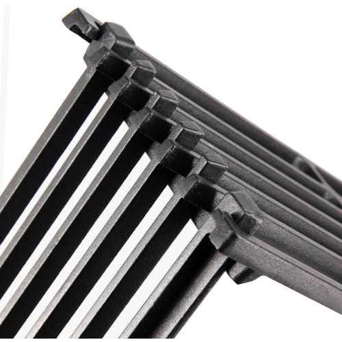 Adjustable Cast Iron Grill Grates, Universal Cooking Grid Grates Replacement for Gas Eletric Grill, Extends from 14 to 20 L, 8 Wide, 3 Pack