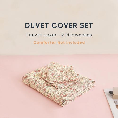 Size twin XL Wake In Cloud - Floral Duvet Cover Set, Cute Vintage Flower Cottagecore Aesthetic for Women Teen Girls, Soft Lightweight Bedding, 3-Piece, Cream Pink, Twin/Twin XL Size