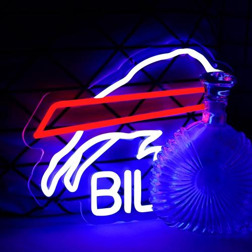 Pugna Football Team Neon Sign for Wall LED Bedroom Man Cave Club Bar Hanging Decor Gift for Fans Teens