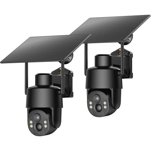 Cellular Security Camera, No WiFi Needed/2K Live View/360° Pan&Tilt