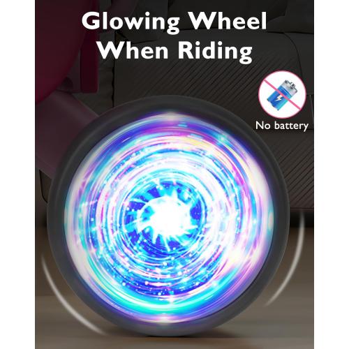 Toddler Toys Balance Bike for 1 Year Old Girl Gifts,4 Wheels Colorful Lighting with Music Baby First Bike,Toddler Girl Toys Balance Bike for 1st 2 Year Old Birthday Gifts