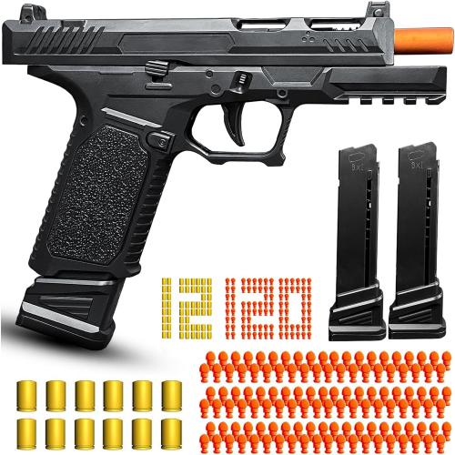 Automatic Shell Ejecting Toy Gun Pistol, Soft Bullet Toy Gun for Boys, Education Model Realistic Toy Pistol Shooting Game Toys Gifts Christmas Birthday for Kids 8