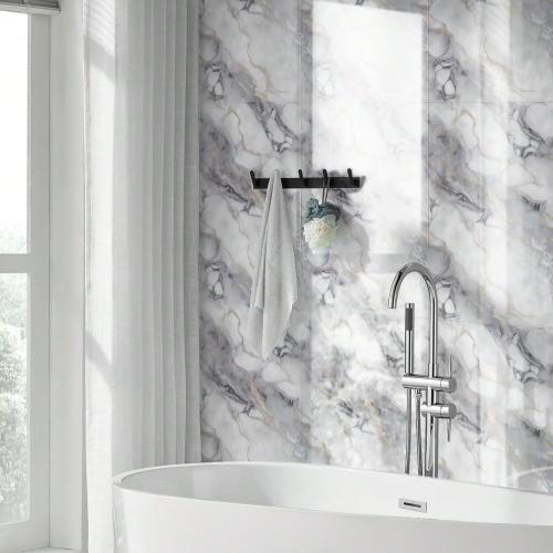 10pcs Thick Marble Peel and Stick Waterproof Wall Panels,Heat-Resistant Backsplash Tile, 23.6x11.8 PVC Foam Wall Sticker for Kitchen,Living Rooms,TV Walls,Colorful (Not Real Tile 19.4Sq. Ft.)